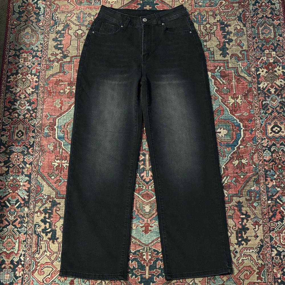Classic Black Wide Leg Jeans